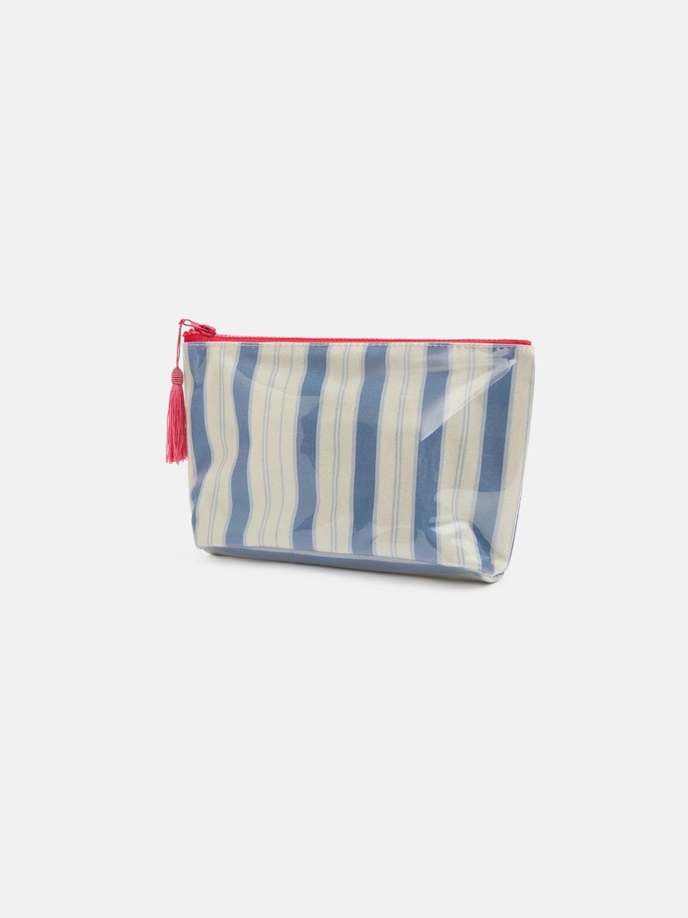 Dairy Boy Large Blue Pinstripe Garden Bed Makeup Bag. ⚡️💕